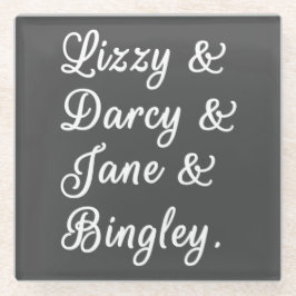 プライドと偏見のカップルII ガラスコースター