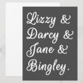 プライドと偏見のカップルII 招待状 (正面/裏面)