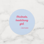 プライドと偏見の引用文II -キュートスタイル コンフェッティ (スモール正面)