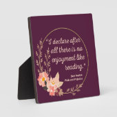 プライドと偏見の引用 III - かわいいスタイル フォトプラーク (正面)