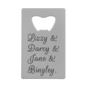 プライドと偏見カップルI クレジットカード栓抜き (裏面)