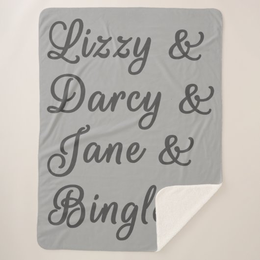 プライドと偏見カップルI シェルパブランケット (正面)