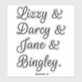 プライドと偏見カップルI シール (シート)