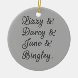 プライドと偏見カップルI セラミックオーナメント