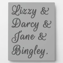 プライドと偏見カップルI フォトプラーク