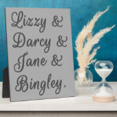 プライドと偏見カップルI フォトプラーク (側面)