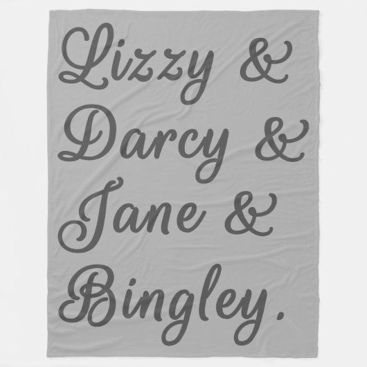 プライドと偏見カップルI フリースブランケット (正面)