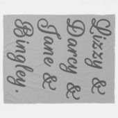 プライドと偏見カップルI フリースブランケット (正面(横))