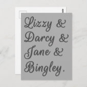 プライドと偏見カップルI ポストカード (正面/裏面)