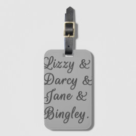 プライドと偏見カップルI ラゲッジタグ
