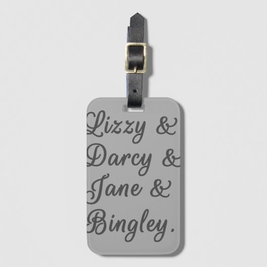 プライドと偏見カップルI ラゲッジタグ (正面縦)