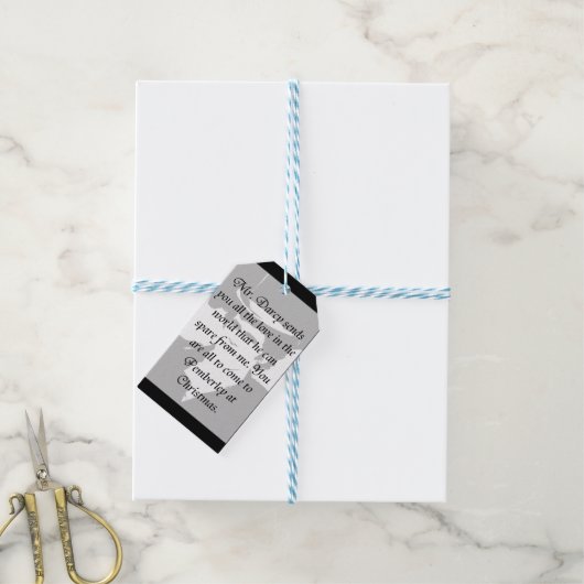 プライドと偏見クリスマス ギフトタグ (より糸付き)