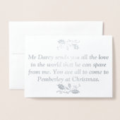プライドと偏見クリスマス 箔カード (封筒付き正面)