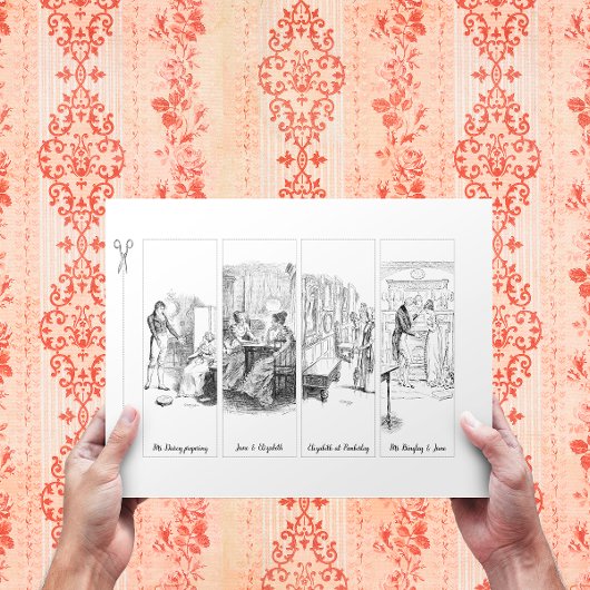 プライドと偏見ジェーンオースティン紙ブックマーク