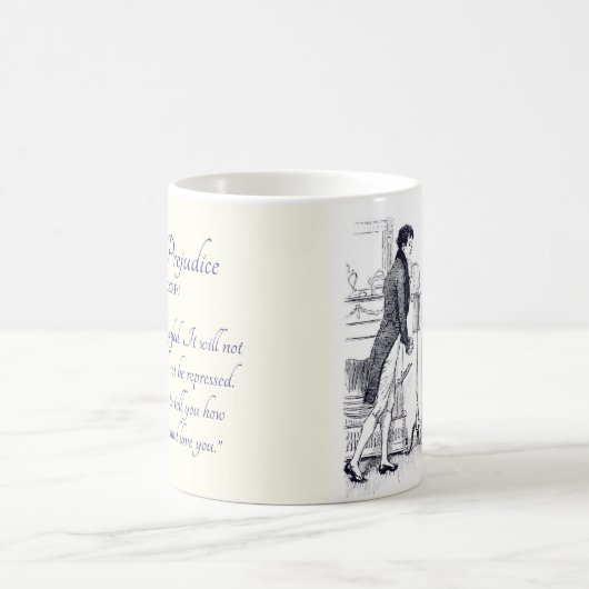 プライドと偏見ダーシーの最初の提案 コーヒーマグカップ (中央)