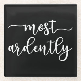 プライドと偏見ダーシー氏 – 最も熱心に私 ガラスコースター