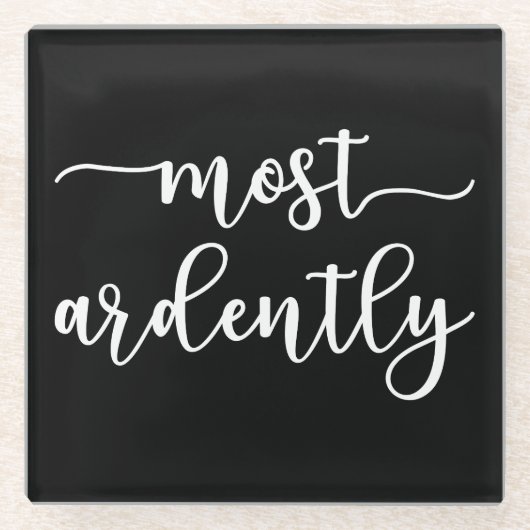 プライドと偏見ダーシー氏 – 最も熱心に私 ガラスコースター (正面)