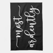 プライドと偏見ダーシー氏 – 最も熱心に私 キッチンタオル (縦)