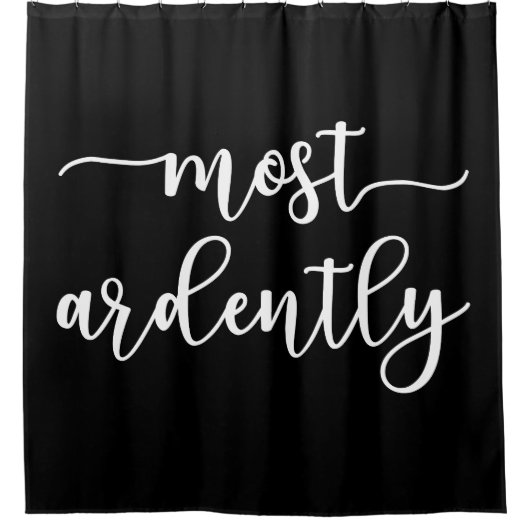 プライドと偏見ダーシー氏 – 最も熱心に私 シャワーカーテン (正面)