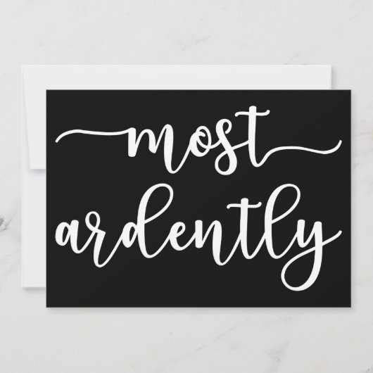 プライドと偏見ダーシー氏 – 最も熱心に私 招待状 (正面)