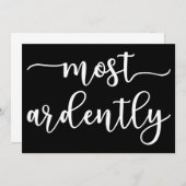 プライドと偏見ダーシー氏 – 最も熱心に私 招待状 (正面/裏面)