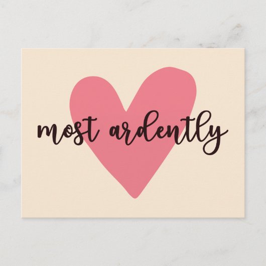 プライドと偏見ダーシー氏 – Most Ardently V ポストカード (正面)