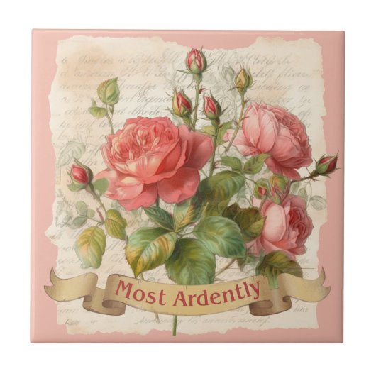 プライドと偏見ダーシー・引用文氏、最も熱心に タイル (正面)