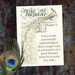 プライドと偏見チャプターワンピーコックベージュ ポストカード