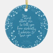 プライドと偏見フローララブ引用文 セラミックオーナメント (正面)