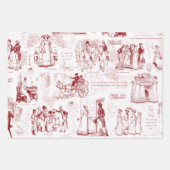 プライドと偏見ブラックレッドブルートイル引用文 ラッピングペーパーシート (正面3)