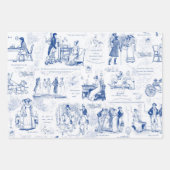 プライドと偏見ブラックレッドブルートイル引用文 ラッピングペーパーシート (正面2)