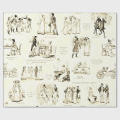 プライドと偏見ベージュセピアトワール引用文 ラッピングペーパー (フラット)