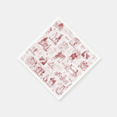 プライドと偏見レッドトワール引用文イラストレーション スタンダードカクテルナプキン (角)