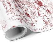 プライドと偏見レッドトワール引用文イラストレーション ラッピングペーパー (ロールコーナー)