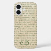 プライドと偏見引用文 パーソナライズされた Case-Mate iPhoneケース (裏面)