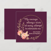 プライドと偏見引用文I – かわいいスタイル (正面/裏面)