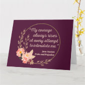 プライドと偏見引用文I – かわいいスタイル カード (黄色い花)