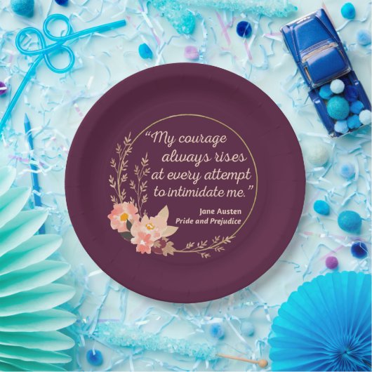 プライドと偏見引用文I – かわいいスタイル ペーパープレート (パーティー)