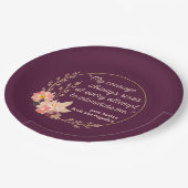 プライドと偏見引用文I – かわいいスタイル ペーパープレート (アングル)