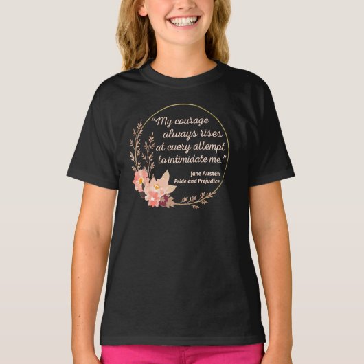 プライドと偏見引用文I – かわいいスタイル Tシャツ (正面)
