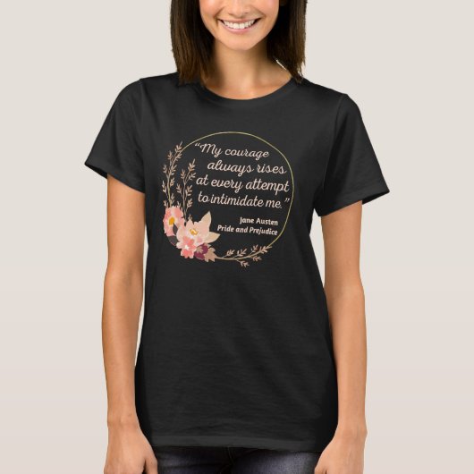 プライドと偏見引用文I – かわいいスタイル Tシャツ (正面)