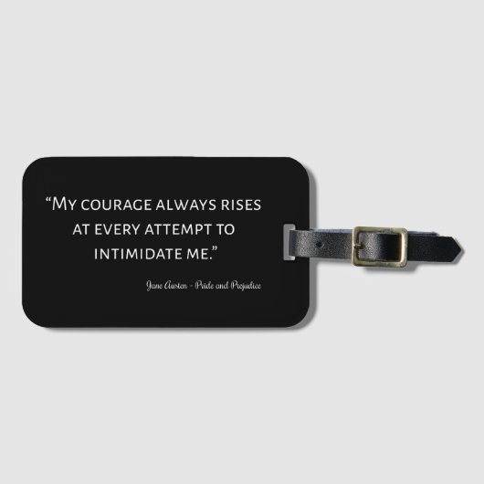 プライドと偏見引用文I ラゲッジタグ (正面横)