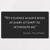 プライドと偏見引用文I ラベル (デザイン1)