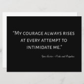 プライドと偏見引用文I 招待状 (正面/裏面)