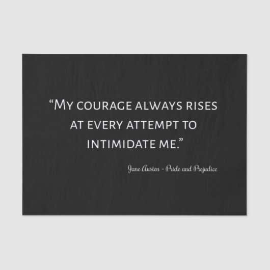 プライドと偏見引用文I 薄葉紙 (正面)