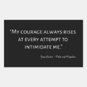 プライドと偏見引用文I 長方形シール (正面)