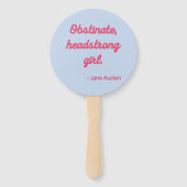 プライドと偏見引用文II – かわいいスタイル ハンドファン (裏面)