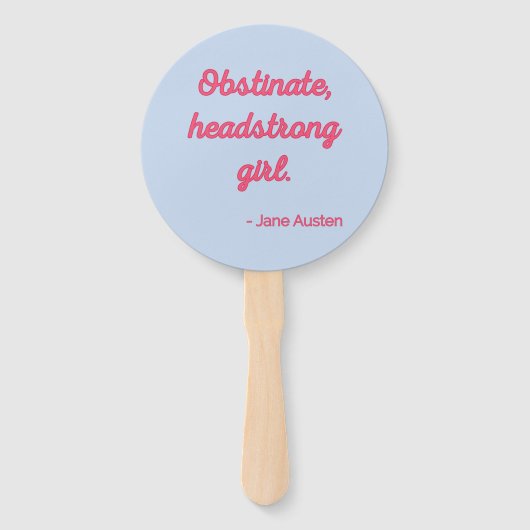 プライドと偏見引用文II – かわいいスタイル ハンドファン (正面)
