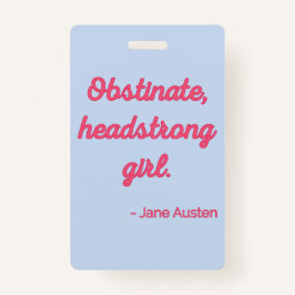 プライドと偏見引用文II – かわいいスタイル バッジ