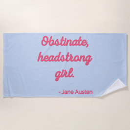 プライドと偏見引用文II – かわいいスタイル ビーチタオル